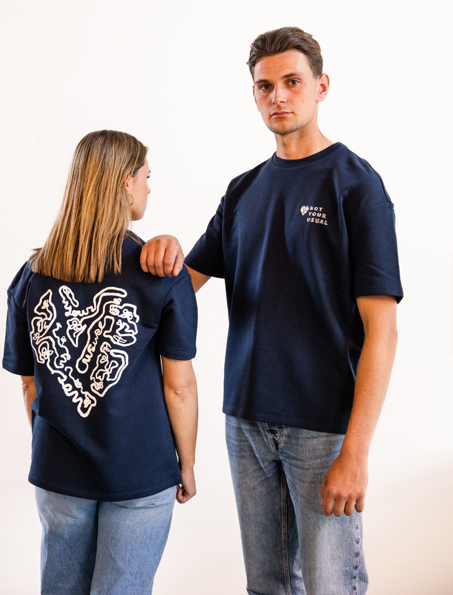 Oversized ecological T-shirt - Navy