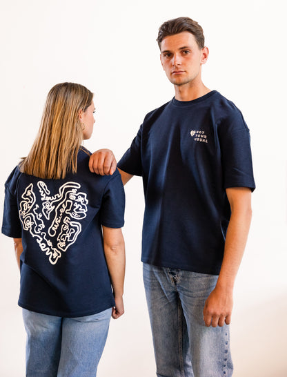 Oversized ecological T-shirt - Navy